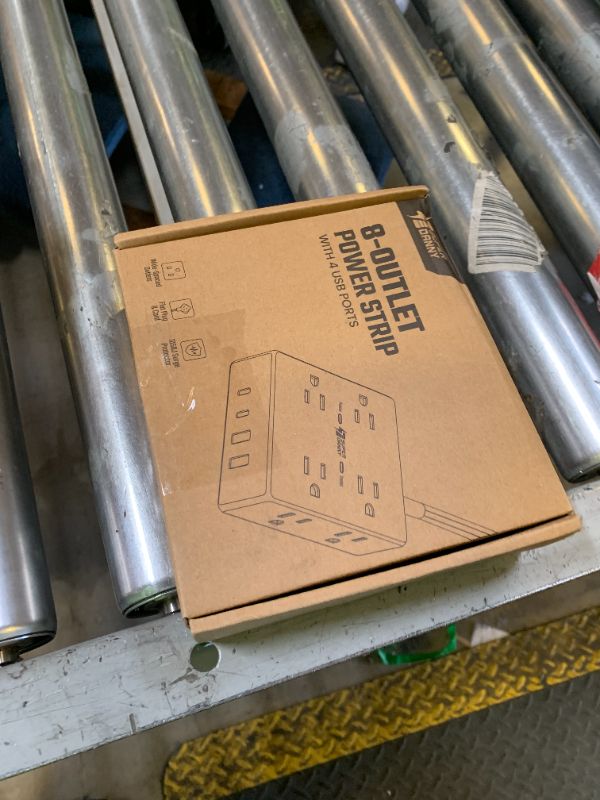 Photo 1 of 10Ft Extension Cord with Multiple Outlets, Flat Plug Surge Protector Power Strip 10 Ft Long Cord, 8 Outlets & 4 USB Ports (2 USB C), Desk Charging Station for Home Office, College Dorm Room Essentials