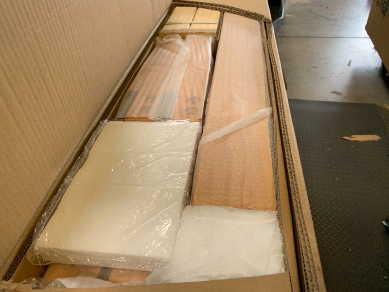 Photo 1 of ZINUS Moiz Wood Platform Bed Frame / Wood Slat Support / No Box Spring Needed / Easy Assembly, Natural, Queen