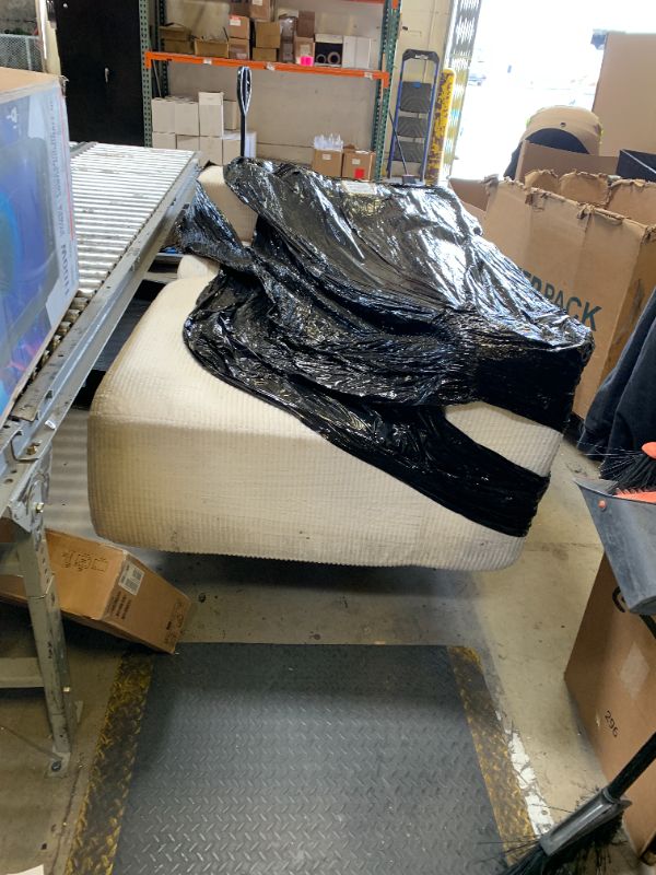 Photo 1 of 108" L-Shaped Boneless Couch, Modular Sectional Sofa with Moveable Ottoman, Corduroy Cloud Couches for Living Room, No Assembly, Ship in a Box, Beige