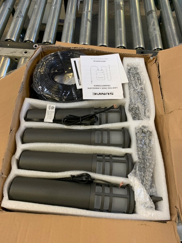 Photo 1 of SUNVIE All-in-One LED Landscape Lighting Kit, 8-Pack Low Voltage Pathway Lights with Transformer and 100FT 16/2 AWG Wire, 3000K Waterproof Landscape Lights with Connectors for Walkway Garden Yard