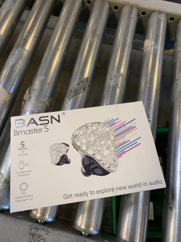 Photo 1 of BASN Bmaster5 in Ear Monitors, 1DLC Diaphragm+4BA 5 Drivers Drummers Headphones with Silver-Plated OFC Cable, Noise Isolation IEM Earbuds for Musicians (Pink)