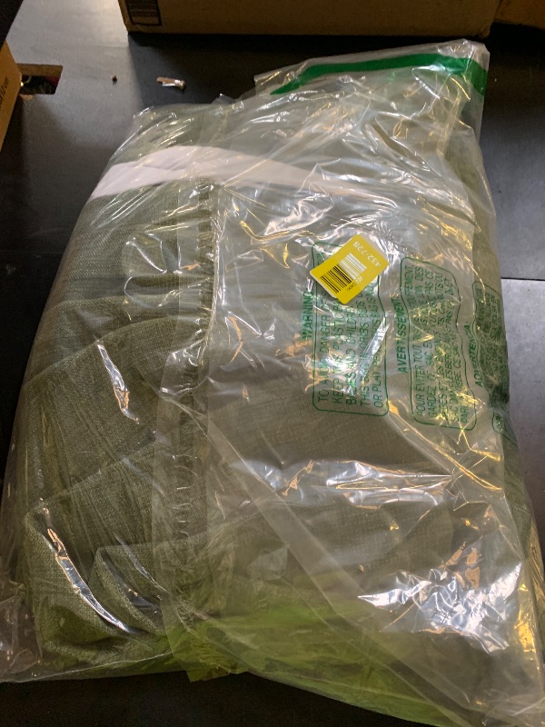 Photo 1 of Loden 105 Inch Long Blackout Curtains Olive Green Thick Linen Pinch Pleated Curtains 2 Panels for Bedroom Living Room Darkening Light Blocking Pinch Pleat Back Tab 105 Inch Window Drapes Olive Green