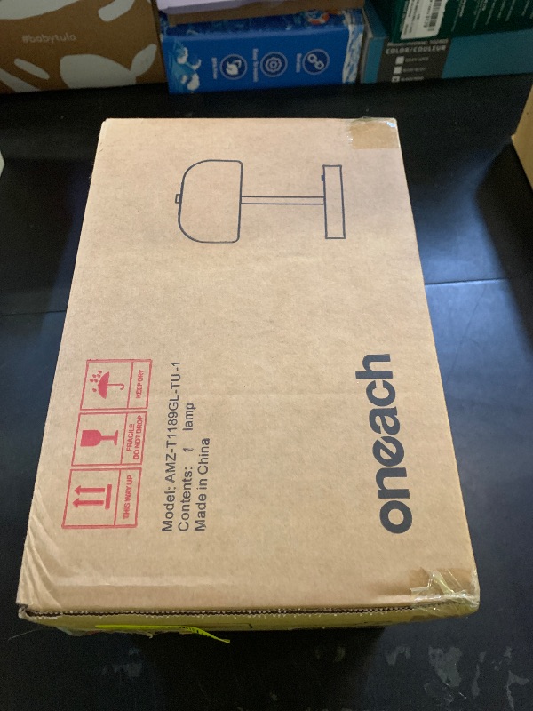 Photo 1 of Oneach 9" Cordless Table Lamp, Gold Rechargeable Battery Operated Lamp, 3-Way Stepless Dimming Touch Lamps, Small Glass Bedside Nightstand Light for Bedroom Dining Table Living Room Shelf Decor