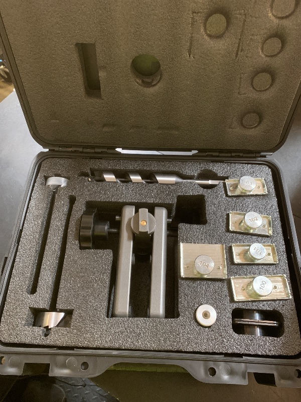 Photo 1 of Professional Door Lock Installation Kit - Heavy-Duty "Killer Jig" with Precision Markers & Bits for Deadbolt, Latch, & Strike Plate - Includes 2-1/8" & 1-1/2" Multi Spur Bits & Carrying Case