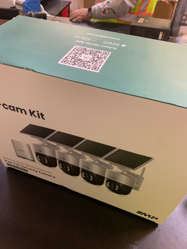 Photo 1 of SOLIOM Security Cameras Wireless Outdoor,4K Ultra HD for Day and Night, No Subscription,Built in Radar,Solar Powered Cameras for Home Security, 360° Pan Tilt Auto Tracking,5G & 2.4G WiFi, 4-Cam Kit