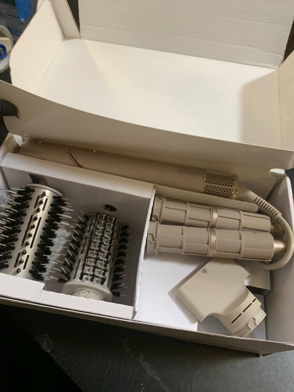 Photo 1 of Shark FlexStyle Air Styling & Drying System, Powerful Hair Dryer Brush & Multi-Styler with Auto-Wrap Curlers, Paddle Brush, Oval Brush, Concentrator Attachment, Stone, HD430