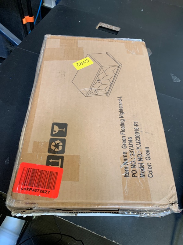 Photo 1 of HLR Floating Nightstand, Wall Mounted Nightstand with Removable Door, Floating Shelves for Wall, Bedroom, Bathroom, Green