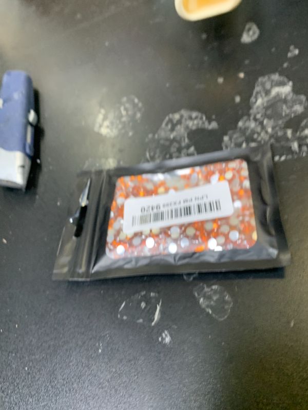 Photo 1 of 1000 Pieces SS20 5mm Flatback Rhinestones Clear Glass Round Gems Crystals for Nail Art DIY Crafts Clothes Shoes Bags ?Orange?