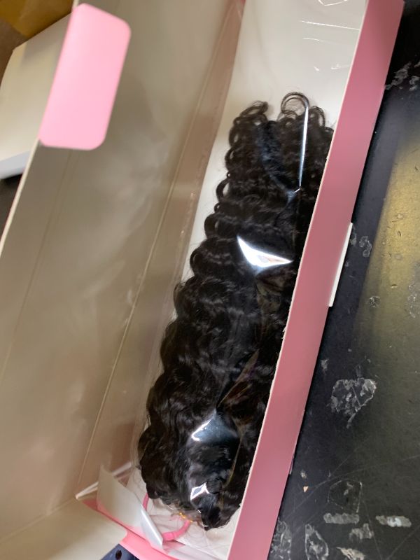 Photo 1 of Crochet Human Hair Deep Curly Human Hair Crochet 12 Inch Feather Human Crochet Hair for Black Women Invisible Micro Loop Kontless Extensions for Boho Braids 60g 50 Strands(12Inch Black)