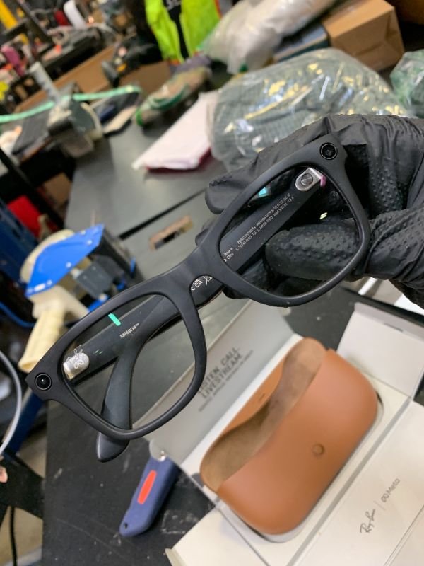 Photo 1 of Ray-Ban Meta (Gen 1), Wayfarer, Matte Black | Smart AI Glasses for Men, Women —12 MP Camera, Open-Ear Speakers for Audio, Video Recording and Bluetooth —Transitions® Green Lenses —Wearable Technology