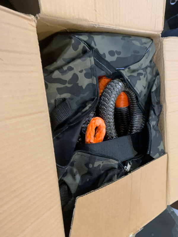 Photo 1 of HOKINETY Kinetic Recovery Tow Rope: 1.26" x 30ft Snatch Strap with Soft Shackles Heavy Duty Offroad Towing Straps Kit for Trucks SUV UTV ATV Tractor Car Jeep - Black