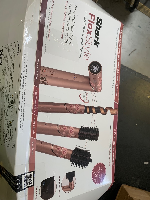 Photo 1 of Shark FlexStyle Air Styling & Drying System, Powerful Hair Dryer Brush & Multi-Styler with Auto-Wrap Curlers, Concentrator Attachment and Storage Bag, Blossom Bliss, HD432RS