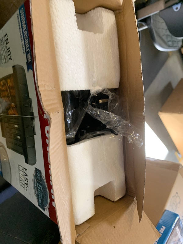 Photo 1 of GEORGE FOREMAN® Contact Submersible™ Grill, 5-Serving Grill - Adjustable Temperature Control, Black Plates, Wash the entire grill