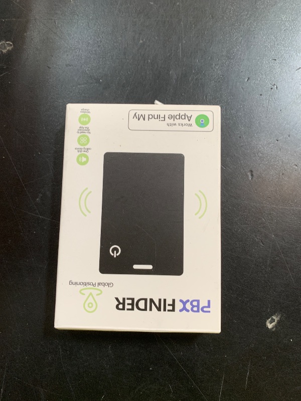 Photo 1 of [Apple MFi Certified] Wallet Tracker Card with Apple Find My (iOS Only) Rechargeable Air Tracker Tags Bluetooth Wallet Finder IP68 Waterproof GPS Tracker Item Finder for Keys, Bags, Passport Black