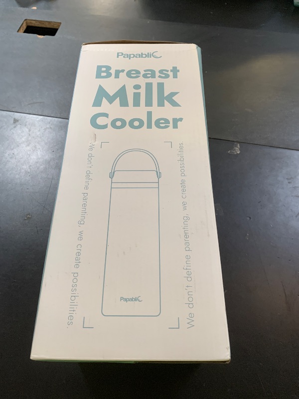 Photo 1 of Papablic Innovative 360° CapsuleChill Breastmilk Cooler for 36H Safe Storage, 20oz Stress-Free Portable Breast Milk Chiller with 2pcs Stainless Steel Baby Bottles for Work & Travel, Mint Green