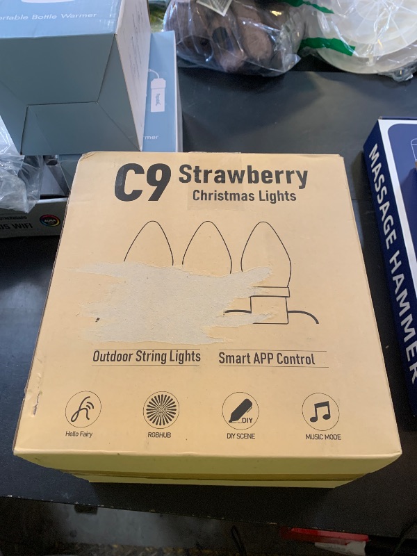 Photo 1 of Brightown Smart C9 LED Christmas Lights, 150 LED RGB C9 String Light with Remote, App Control, Music Sync, Connectable Waterproof Outdoor Christmas Lights for House Tree Patio Holiday Xmas Decor