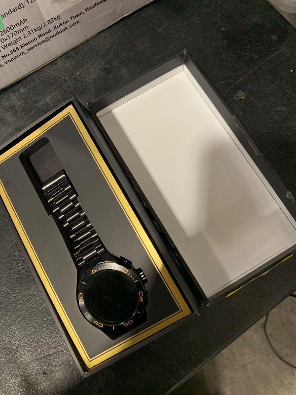 Photo 1 of Smart Watch for Men Answer/Make Call for Android iPhone, 1.43" AMOLED HD Screen Mens Luxury Watch, 400mAh Heavy Duty Smartwatch Heart Rate Blood Oxygen Blood Pressure Sleep Monitor Pedometer, 2 Straps