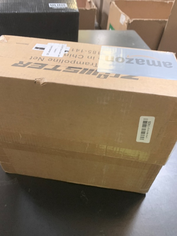 Photo 1 of 12 FT Trampoline Replacement Safety Enclosure Net for 6 Straight Poles Round Frame Trampolines, Breathable and Weather-Resistant with Adjustable Straps(NET ONLY)