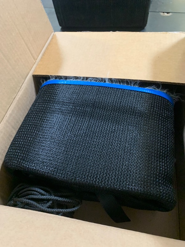 Photo 1 of 12 FT Trampoline Replacement Safety Enclosure Net for 6 Straight Poles Round Frame Trampolines, Breathable and Weather-Resistant with Adjustable Straps(NET ONLY)