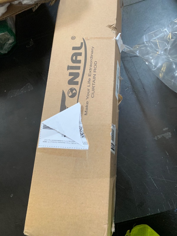 Photo 1 of TONIAL Curtain Rod 32 to 58 Inch(2.6-4.8ft), Telescoping Splicing 3/4 Drapery Rods for Windows 20 yo 54 Inches, Decorative Single Rod with Small Cap Finial, Silver