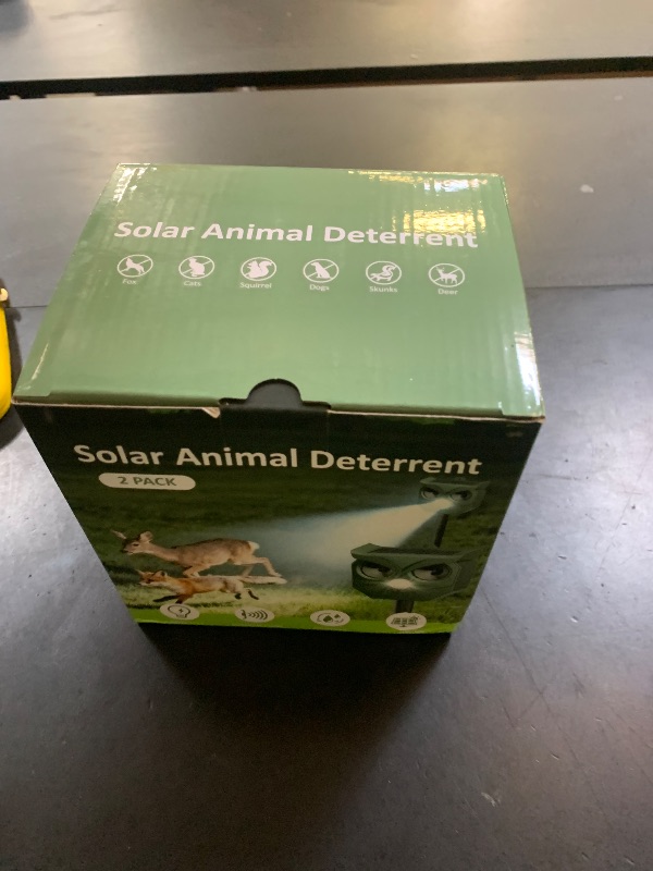 Photo 1 of Ultrasonic Animal Repeller with LED Strobe Lights - Outdoor Solar Powered for Squirrels, Deer, Raccoons, Rabbits, Skunks, Cats, Dogs - Protects Garden, Yard, Lawn, Farm & Crops