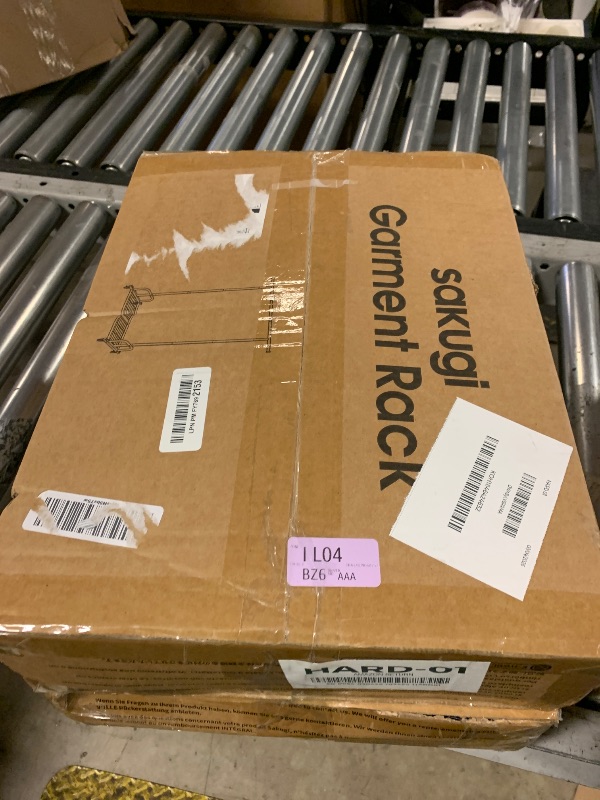 Photo 1 of Sakugi Clothes Rack - Large-Capacity Clothing Racks for Hanging Clothes with Lockable Wheels, Space-Saving Metal Coat Rack for Bedroom, Laundry Room, Entryway, 45.6" x 16.9" x 59", Black