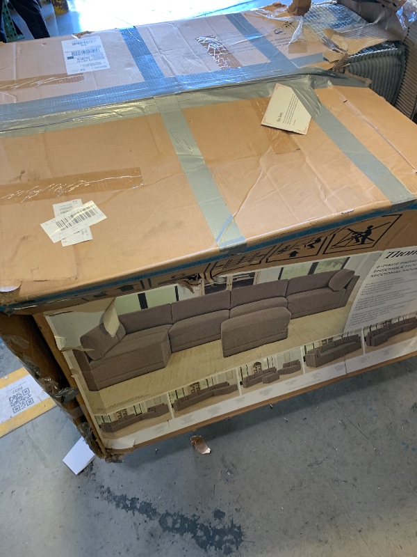 Photo 1 of Thomasville Tisdale Dark Grey 6 Piece Modular Fabric Sofa