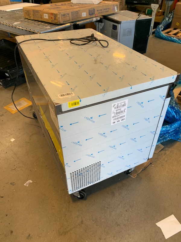 Photo 1 of Rockitch 48" W Commercial Undercounter Freezer, 11.1 Cu.ft 2 Door Worktop Under Counter Freezer, Stainless Steel Commercial Kitchen Freezing Equipment for Restaurant, Bar, Shop, etc.