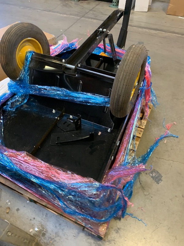 Photo 1 of ?10 Cu.Ft.?500lbs Capacity?Removable Tailgate? Heavy Duty ATV Trailer Tow Behind Steel Dump Cart, Yard Garden Trailer with All Terrain Tires for Lawn Mower, Tractor