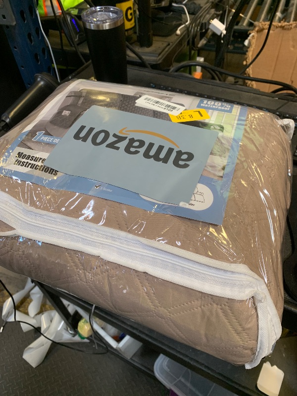 Photo 1 of TAOCOCO 100% Waterproof Recliner Covers, Recliner Sofa Covers with Leg Straps, Reversible Recliner Couch Cover for Reclining Chair, Washable Couch Protector for Pets Kids(3 Seater, Khaki)