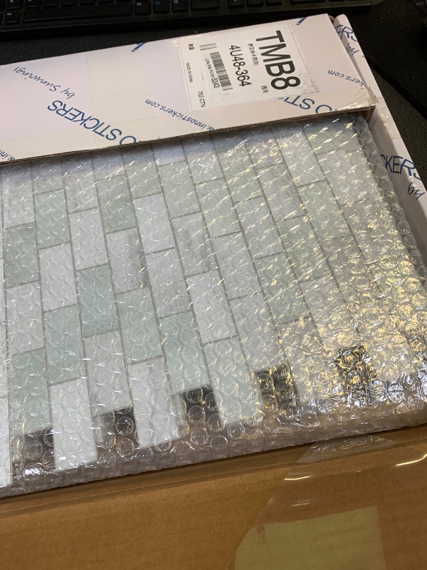 View 3 of 10-Sheet Subway Peel and Stick Backsplash Tile, 11.3" x 10.8" Emerald Green Stone Composite Marble Looks Self Adhesive Waterproof Wall Tile, Stick on Tiles for Kitchen Bathroom Shower Fireplace