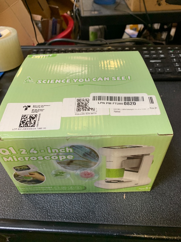 Photo 1 of Microscope for Kids, 1000X 2 in 1 Desktop & Handheld Digital Microscope, 1080P 2.4' HD Portable Photo Video Function 8 LED Light 8G SD Card 6 Slides Christmas Birthday Gifts for Kids