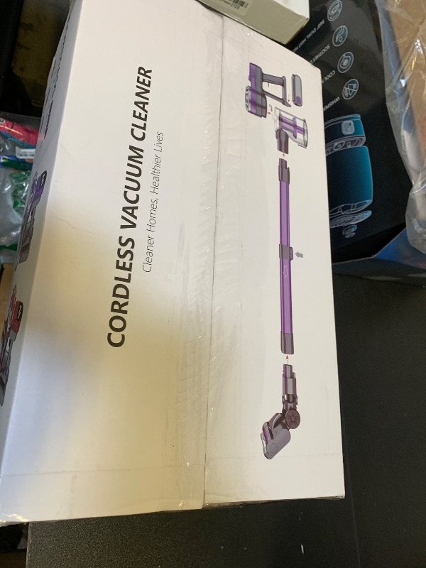 Photo 1 of WLOTPO Cordless Vacuum Cleane,Stick Vacuum Cordless Rechargeable with Super Suction,Hardwood Floor Vacuum for Home Pet Hair, Carpets, Tile(Deep Red)