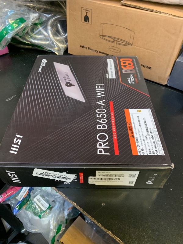 Photo 1 of MSI PRO B650-A WiFi ProSeries Motherboard (AMD Ryzen 9000/8000/7000 Series Processors, AMD AM5, ATX, DDR5, PCIe 4.0, M.2, SATA 6Gb/s, USB 3.2 Gen 2, HDMI/DP, Wi-Fi 6E)