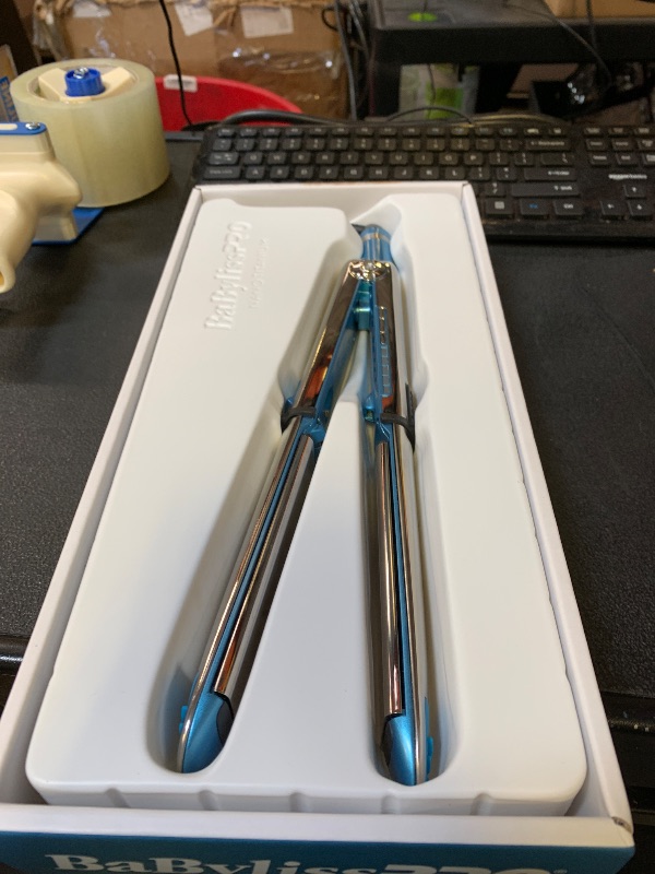 Photo 1 of BabylissPRO Nano Titanium Prima Ionic Hair Straightener, Curl and Straighten Hair With One Professional Tool, Blue