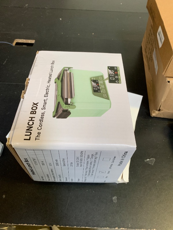 Photo 1 of Cordless Electric Lunch Box, 1.2L Self Heating Lunch Box Battery Powered with Automatic Heating, BPA Free, Meal Prep Friendly, Portable Food Warmer for Work, Construction, Truck & Travel (Black)