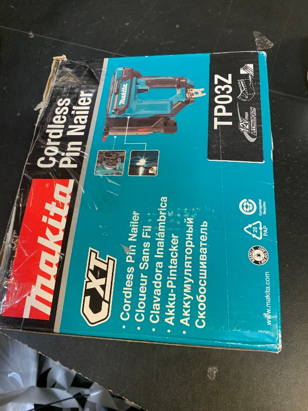 Photo 1 of Makita TP03Z 12V Max CXT Lithium-Ion Cordless Pin Nailer