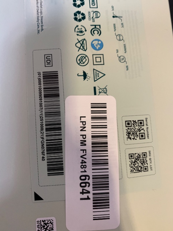 Photo 1 of Owlet Dream Sock - FDA-Cleared Smart Baby Monitor - Track Live Pulse (Heart) Rate, Oxygen in Infants - Receive Notifications - Dusty Rose