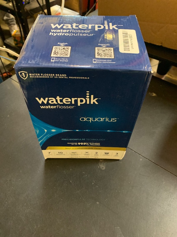 Photo 1 of Waterpik Aquarius Water Flosser For Teeth Cleaning, Gums, Braces, Dental Care, Electric Power With 10 Settings, 7 Tips For Multiple Users And Needs, ADA Accepted, White WP-660, Packaging May Vary