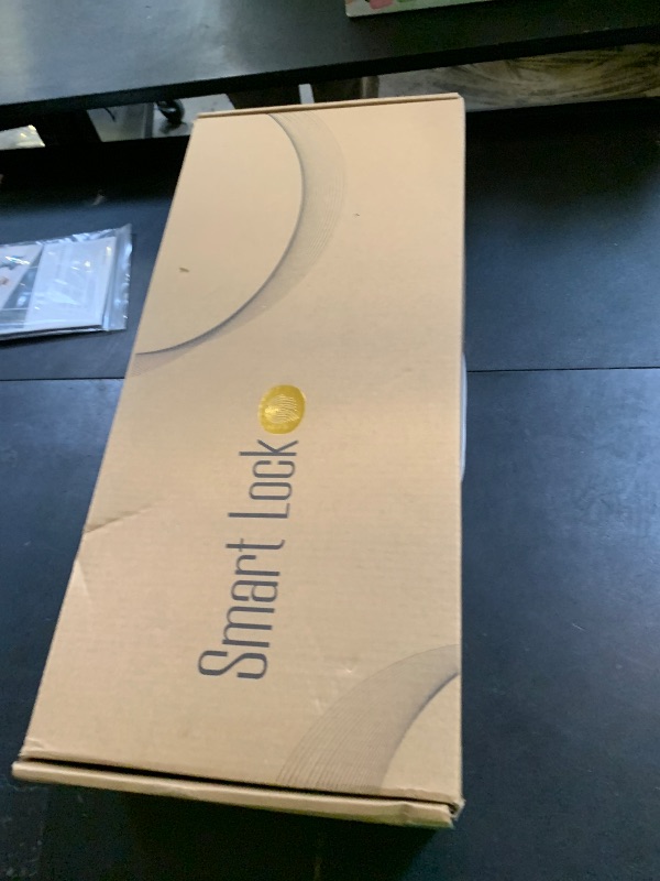 Photo 1 of Anweller Sliding Glass Door Lock, Smart Fingerprint Code Keypad RFID Remote App Electronic Digital Biometric Safety Patio Door Double Hook Mortise Lock Set with Handle - 2885 Mortise (Standard)