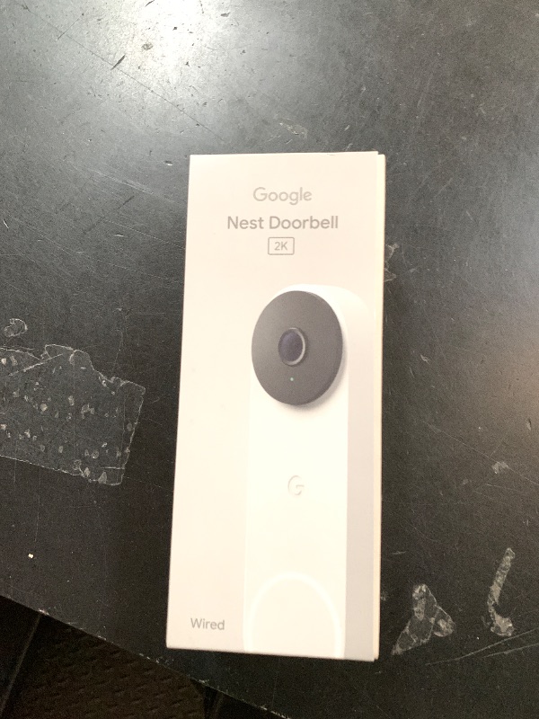 Photo 1 of Google Nest Doorbell (Wired, 3rd Gen) - 2K Video and Gemini, Live View, Night Vision, 2-Way Audio - Works with Google Home - 2025 Model - Snow