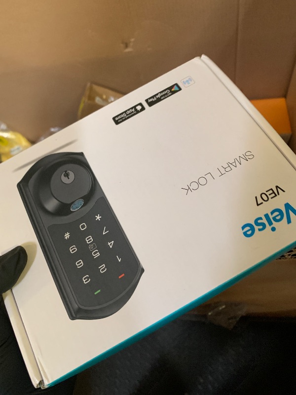 Photo 1 of Veise VE07 Fingerprint Smart Door Lock, 7-in-1 Keyless Entry Deadbolt with App Control, Electronic Digital Touchscreen Keypad, Biometric Smart Locks for Front Door, Auto Lock, Satin Nickel