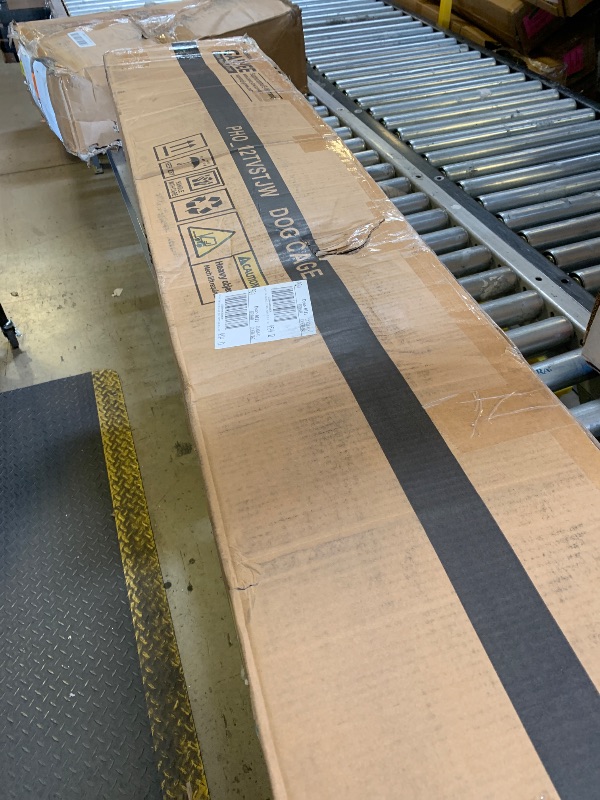 Photo 1 of Garvee Large Outdoor Dog Kennel, Heavy Duty Dog Cage with Roof, Dog Kennel Galvanized Iron Dog House with Safety Locks, UV & Water Resistant Proof Cover, for Garden Backyard