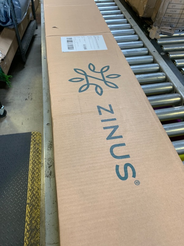 Photo 1 of Zinus Good Design Award Winner Justina Metal Mattress Foundation, 16 Inch Platform Bed, No Box Spring Needed, Queen, Beige