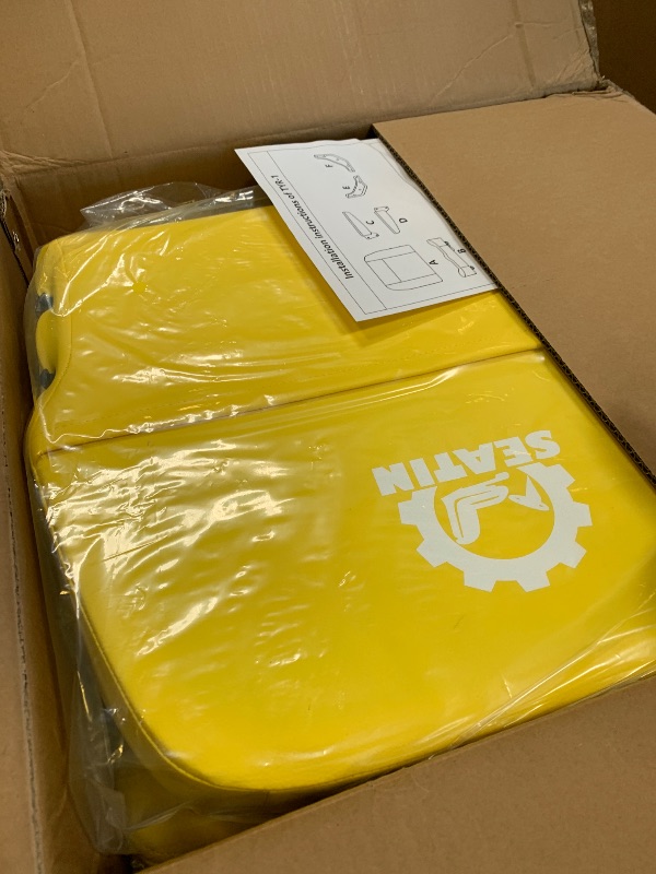 Photo 1 of Universal Tractor Seat, Zero Turn Mower Seat with Adjustable Safety Belt Armrest Micro Switch for John Deere ZTR Skid Steer Loader Telehandler Dozer Excavator