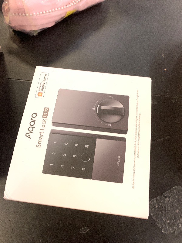 Photo 1 of Aqara Smart Lock U100, Fingerprint Keyless Entry Door Lock with Apple Home Key, Touchscreen Keypad, Bluetooth Electronic Deadbolt, IP65 Weatherproof, Supports Apple HomeKit, Alexa, Google, IFTTT, Gray