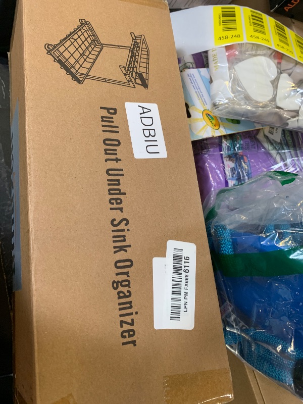 Photo 1 of ADBIU Under Sink Organizer 2 Pack, Adjustable Height (11"-15.75") Under Cabinet Storage, 2 Tier Pull Out Sliding Drawers for Kitchen Bathroom, Heavy Duty Metal Shelf, White