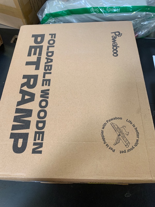 Photo 1 of Pawaboo Foldable Dog Ramp, Small Dog Ramp for Couch Low Bed, 4 Adjustable Height from 13'' to 21", Stable Pet Steps with Non-Slip Pad, Portable Pet Ramps Use for Couch Sofa Stairs, Wood