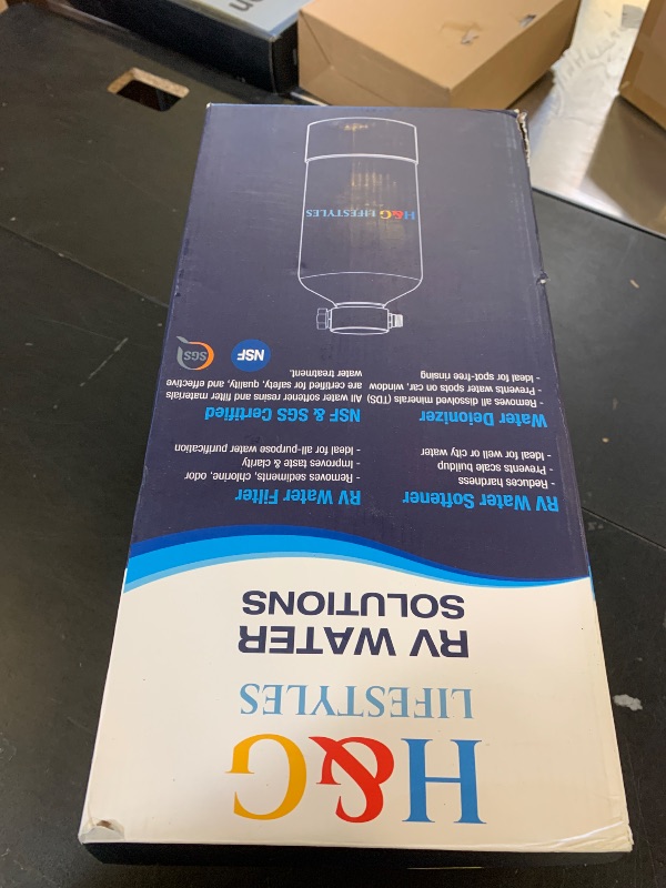 Photo 1 of H&G lifestyles Portable Water Softener for RV with Water Hose,5A Food-Grade 3/4" Brass Fittings 2600 Gallons Softens Hard Water Filtration System for Boats Mobile Car Washing Camping Must Haves 2025