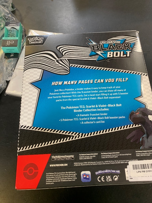Photo 1 of Pokemon TCG Scarlet & Violet 10.5 Black Bolt Binder Box